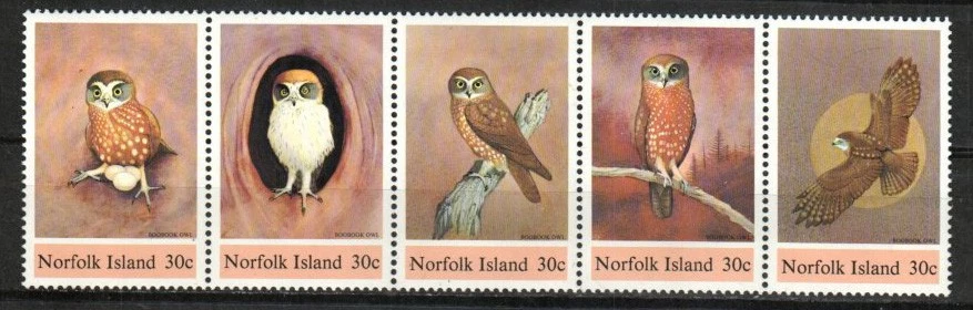 Norfolk Island Stamp 343  - Owls - Image 1 of 1