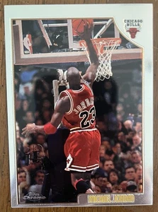 1998-99 Topps Chrome Preview Michael Jordan Card 77 Chicago Bulls Basketball HOF - Bild 1 von 2