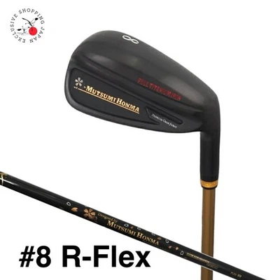MUTSUMI HONMA Golf Full Titanium Iron #8 R-Flex MH Original Graphite Shaft RH - Image 1 of 4