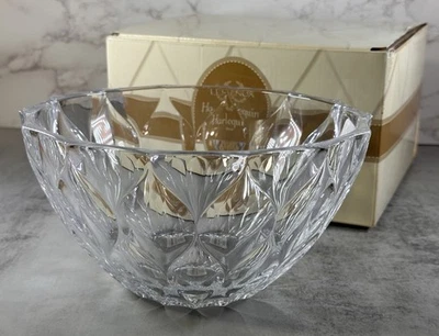 Lenox Lead Crystal Clear Cut Diamond Design Round Bowl 8 inch - Image 1 of 4