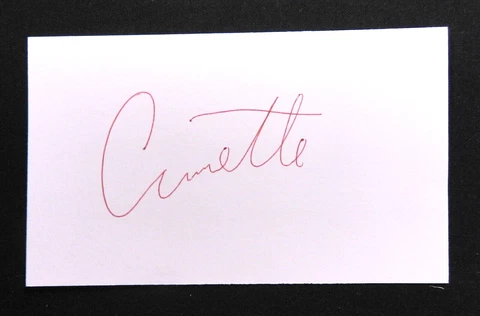 Annette Funicello Signed Autograph Index Card i Cover