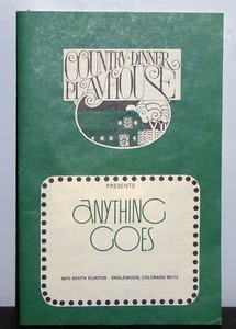 Anything Goes Musical Program Country Dinner Playhouse Englewood Colorado 1985 - Picture 1 of 3