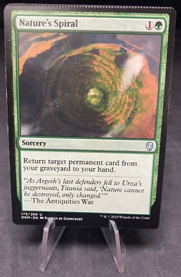 Nature's Spiral - MTG - Dominaria - Misprint Crimped - Image 1 of 2