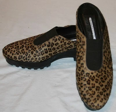 Donald Pliner Slip On Shoes 7M 7 M Animal Print Rasha Womens Cango Wedge Clogs - Imagem 1 de 4
