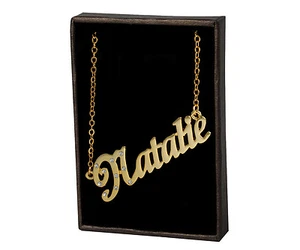 Namenskette "NATALIE" - 18kt vergoldet - Accessoires Hochzeit nach Maß - Bild 1 von 3