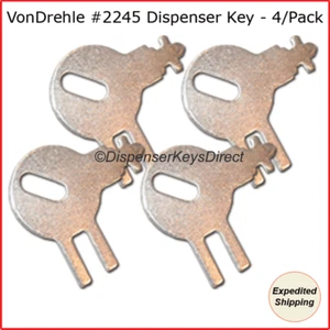 VonDrehle #2245 Key for CenterPull / Hands Free Roll Towel Dispensers (4/pk.) - Picture 1 of 2