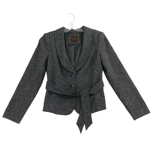 The Limited Blazer Womens Small Jacket Gray Grey Tweed Long Sleeve Two Button - Picture 1 of 8