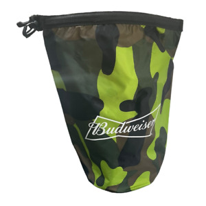 Budweiser Cooler Tote Bag Camouflage Waterproof Hike Cycle Camp Kayak Green