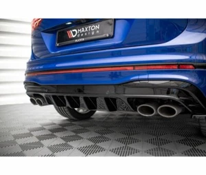 CUP Diffusor Ansatz SCHWARZ für VW Tiguan MK2 II R-Line R FL Heckstoßstangen ABS - Bild 1 von 8