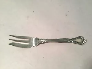 Antique 1895 GORHAM “Chantilly” Sterling Silver 3-Tine Pastry Fork, 5 3/4” - Picture 1 of 6