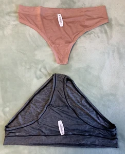 NUEVO CON ETIQUETAS ADORE ME | Lote de 2 Bragas | Talla 3X | 1 Rosa y 1 Gris Nuevo - Imagen 1 de 12