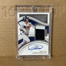 2023 Immaculate Collection #19 Jasson Dominguez Jersey Patch Auto /99