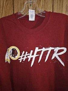 Washington Redskins #HTTR Medium Mens Burgundy Graphic Logo Tshirt NFL - Picture 1 of 12