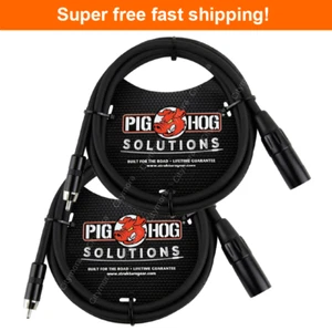 2 Pack Pig Hog PX-XMR06 XLR Male to RCA Male Audio Cable Adapter Plug Cord 6ft - Picture 1 of 4