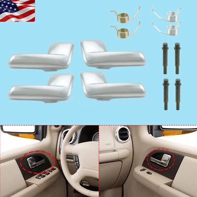 4x Driver & Passenger Inside Interior Door Handles Fit 2003-2006 Ford Expedition - Imagem 1 de 4