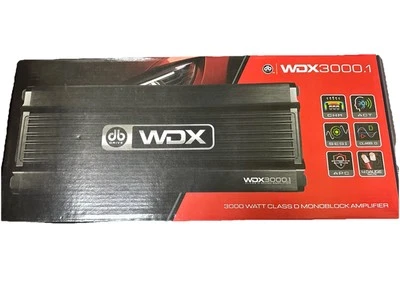 DB DRIVE WDX3000.1 : Mono Class D Amplifier 3000 watts Class D 1 ohm Mono Block - Image 1 of 3