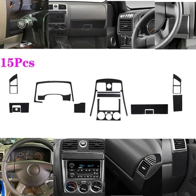15Pcs For Colorado 2004-12/Canyon 05-12 Carbon Fiber Dashboard Cover Trims Kits - Изображение 1 из 4