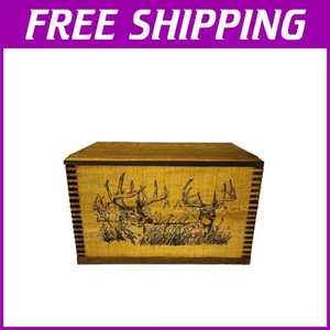 Rustic Pine Ammo Case with Trophy Deer Print - Picture 1 of 8