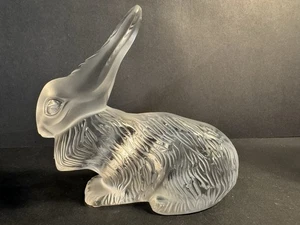 Lalique Crystal 5” Bunny Rabbit “Cesar” Mint Condition w/Base Pads - Picture 1 of 8