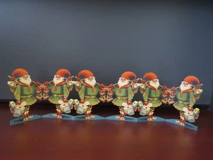 Vintage Swedish Christmas Santa/Gnome Fold-Out Card Banner - - Picture 1 of 6