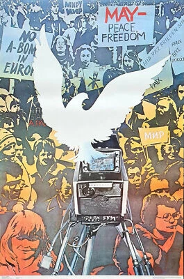 BOMBAS ATÓMICAS EN EUROPA - 1989 GORBACHOV GLASNOST PERESTROIKA PAZ ANTI GUERRA CARTEL Foto 1 de 4