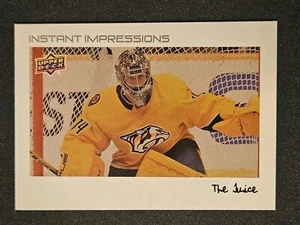 22-23 Upper Deck Juuse Saros Instant Impressions 🚨🚨🚨 Nashville Predators - Picture 1 of 2