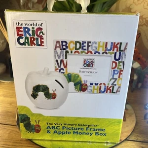 Portmeirion The Very Hungry Caterpillar ABC Picture Frame & Apple Money Box Bnib - Picture 1 of 10