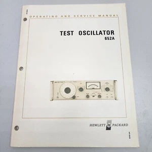 HP 652A Test Oscillator Operating & Service Manual September 1975 - Picture 1 of 4
