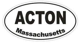 Acton Massachusetts Oval Bumper Sticker or Helmet Sticker D1380 Euro Oval - Picture 1 of 1