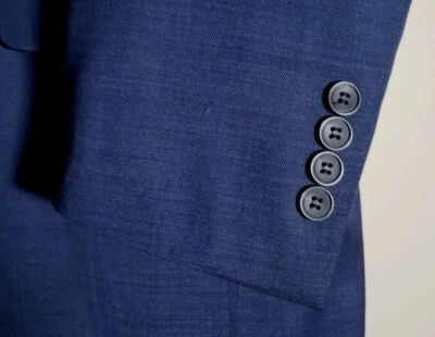 48R Kenneth Cole Awearness Blue Black  Wool Stretch Blazer Jacket Sport Coat - Image 1 of 4