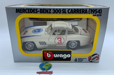 Bburago Mercedes 300 SL Carrera, automodello scala 1:24 - 1:25, vintage (2687) - Immagine 1 di 4