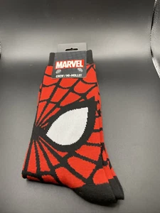 Marvel Spiderman Mens Crew Socks Size 7-11 - Picture 1 of 5