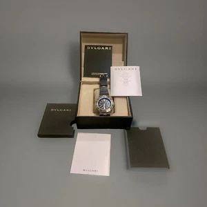 BVLGARI Diagono Titanium TI44TA Gray PVD Carbon Dial Date 44MM Men's Automatic - Picture 1 of 9