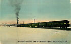Postcard Western Pacific Train Crossing Great Salt Beds, Utah - circa 1909