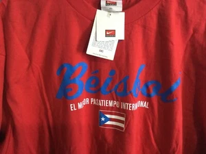 Nike Men Puerto Rico Baseball Beisbol Carlos Beltran T Shirt XL New York Mets 15 - Picture 1 of 5