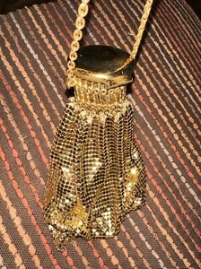 Vintage Whiting and Davis erweiterbar Top Gold Mesh Handtasche Bettler Tasche Sammlerstück - Bild 1 von 7