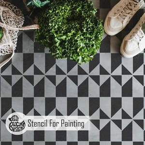 Tandilt Moroccan Geometric Tile Stencil for Paint by Dizzy Duck - Foto 1 di 5