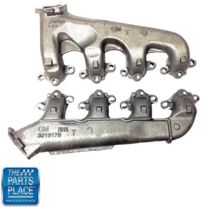 1966-75 Chevy Exhaust Manifolds Big Block With Emission GM 3916178 3909879 Pair - Picture 1 of 1