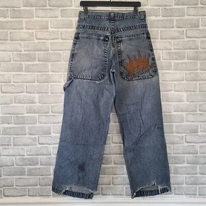 Vintage Y2K JNCO Carpenter Jeans Thrashed Grunge Distressed Skater Baggy Wide Leg - Bild 1 von 10