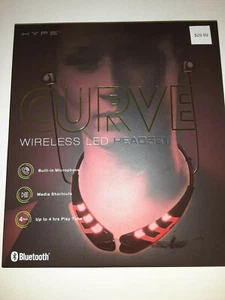 AURICULARES LED INALÁMBRICOS HYPE CURVE BLUETOOTH Nuevos en Caja - Imagen 1 de 5