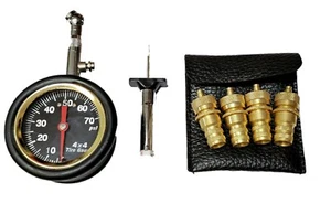 Tire Pressure Gauge Kit Direct Igniter Brass/Stainless 4x4 OFFROAD FAST SHIP - Picture 1 of 3
