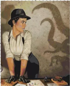 Lovecraft Tentacoli Noir Fatti a Mano Polpo Contato Modello Punto Croce Tabella - Foto 1 di 1