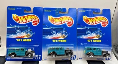 HOT WHEELS (3) '40's Woodie Collector Nº 217 BW'S, 5 RADIOS Y 5 PUNTOS Foto 1 de 4
