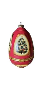 Vintage Valerie Parr Hill Christmas Holiday Ornament-Music Trinket Box 4 1/2” - Picture 1 of 9