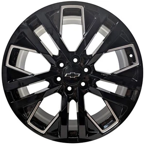 26" Black Rims Fit Tahoe Silverados 2005-2025 Suburban Z71 WT PPV RST LT Chevy - Picture 1 of 5