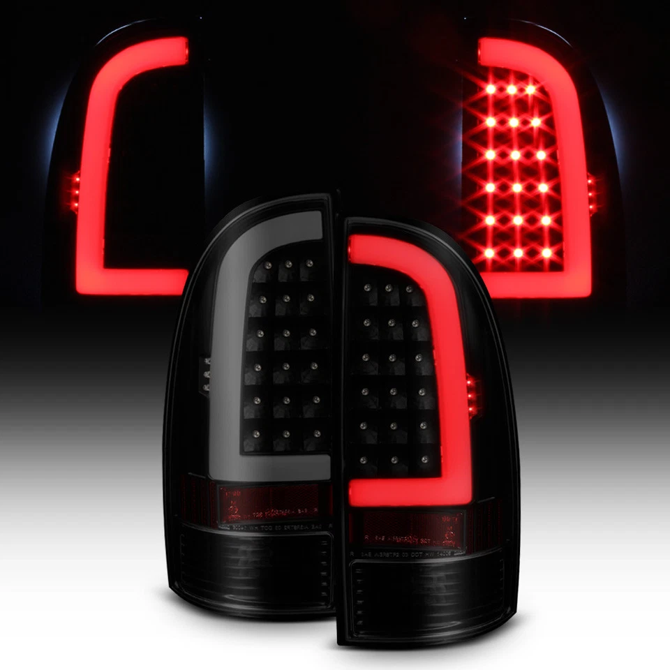 For Black Smoked 2005-2015 Toyota Tacoma LED Tube Tail Lights Lamps Left+Right - Image 1 of 4