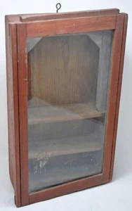 Antique Wooden Bathroom Kitchen Wall Shelf Cabinet Original Old Hand Crafted - Picture 1 of 9