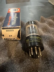 Westinghouse 6bx7gt Vintage Vacuum Tube Black Plate NOS NIB HICKOK Tested - Picture 1 of 7