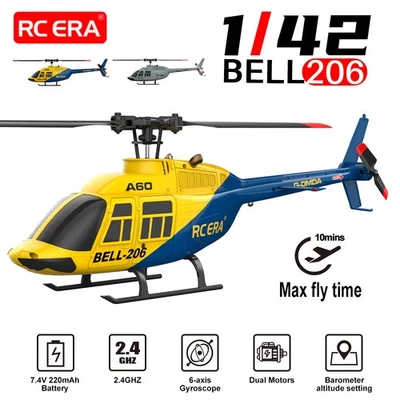 RC ERA A60 4CH BELL 206 Helicopter 1/42 Optical Flow Positioning 2.4G 6Axis Gyro - Image 1 of 4