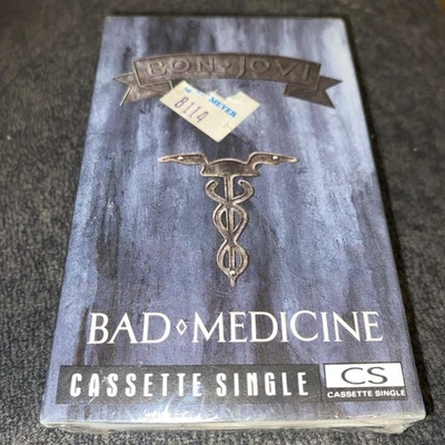 Bon Jovi Bad Medicine & 99 In The Shade Cassette Tape Single, (1988) New Sealed - Image 1 of 2